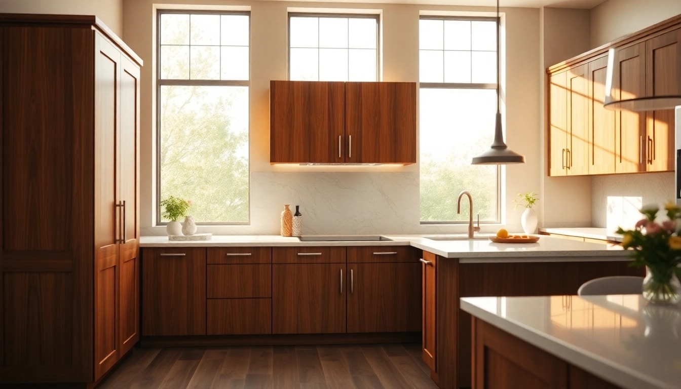 Showcasing a beautifully crafted custom cabinet in a modern kitchen environment.
