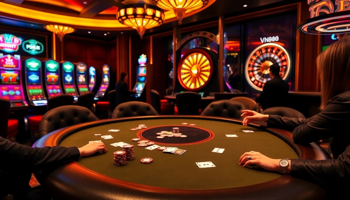 Experience thrilling games at VN88 casino with vibrant poker action and luxurious ambiance.
