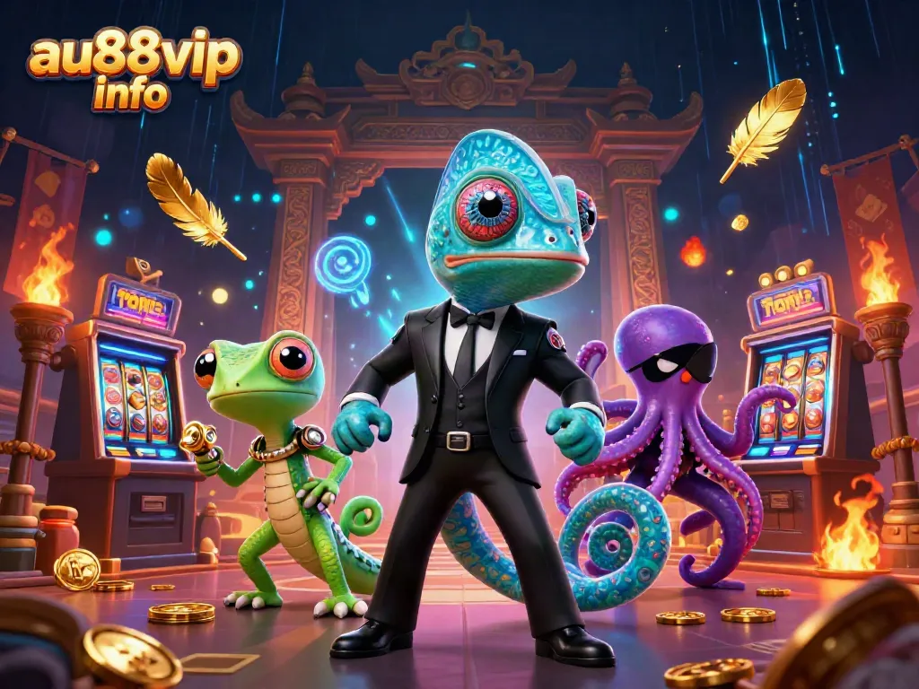 Experience dynamic gameplay and vibrant visuals in a colorful casino setting with au88vip info.