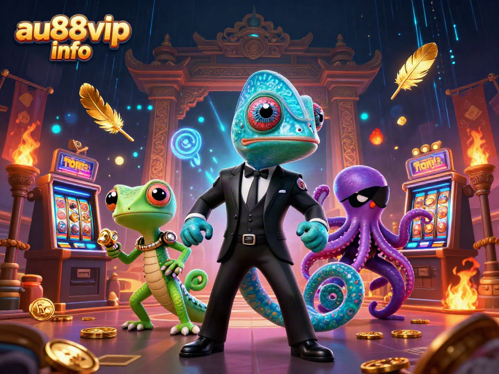 Experience dynamic gameplay and vibrant visuals in a colorful casino setting with au88vip info.