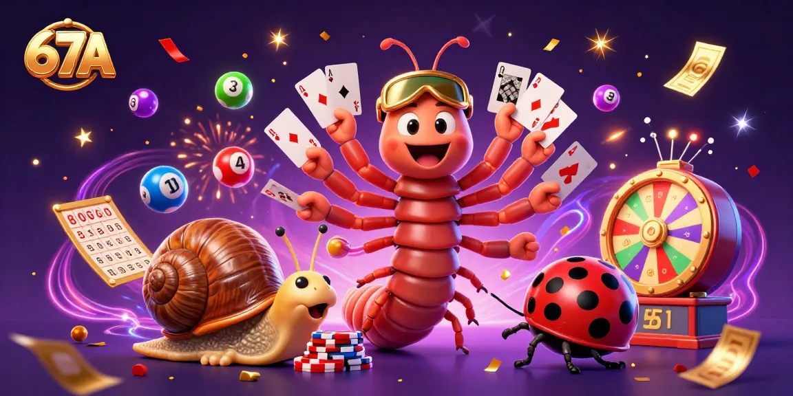 Engage with the 67A casino scene featuring a millipede dealer and lottery elements for a thrilling gaming experience.