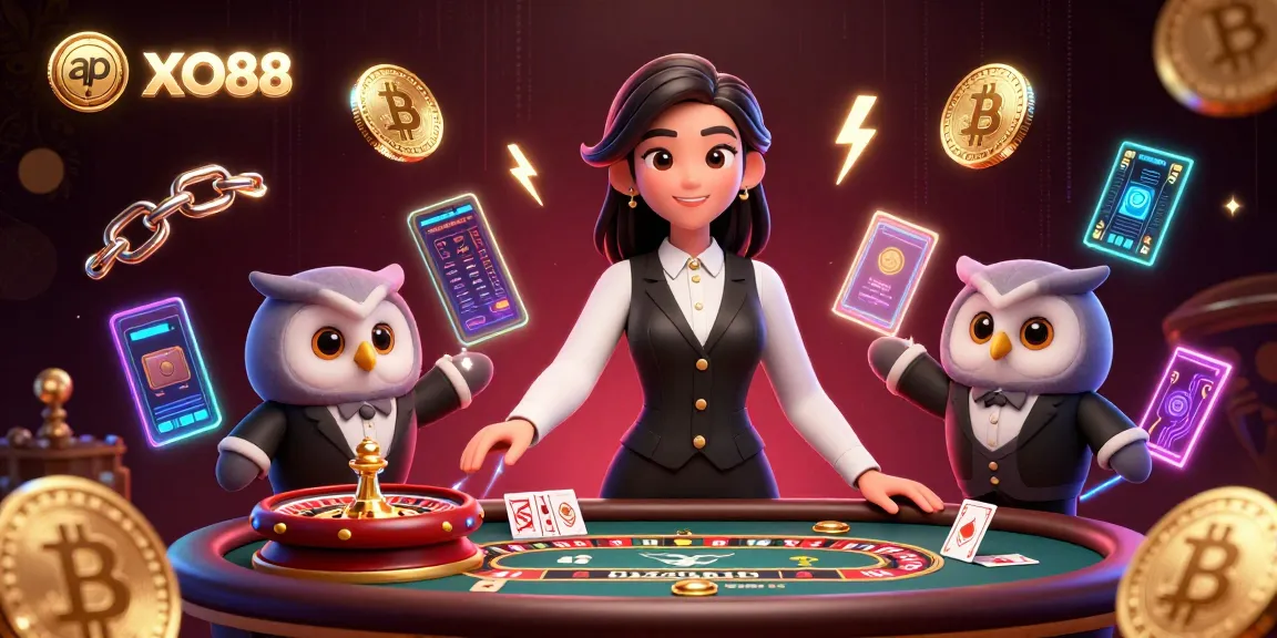 Play exciting games with app XO88, featuring a stylish baccarat table and engaging dealers.