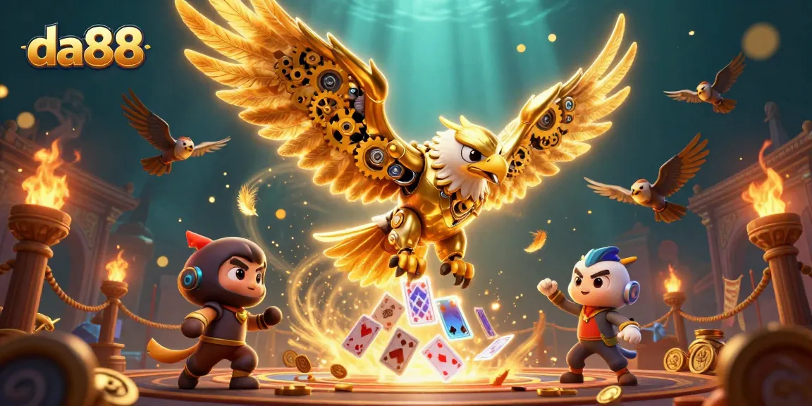 Experience thrilling gameplay at da88 with cybernetic eagles and holographic cards.