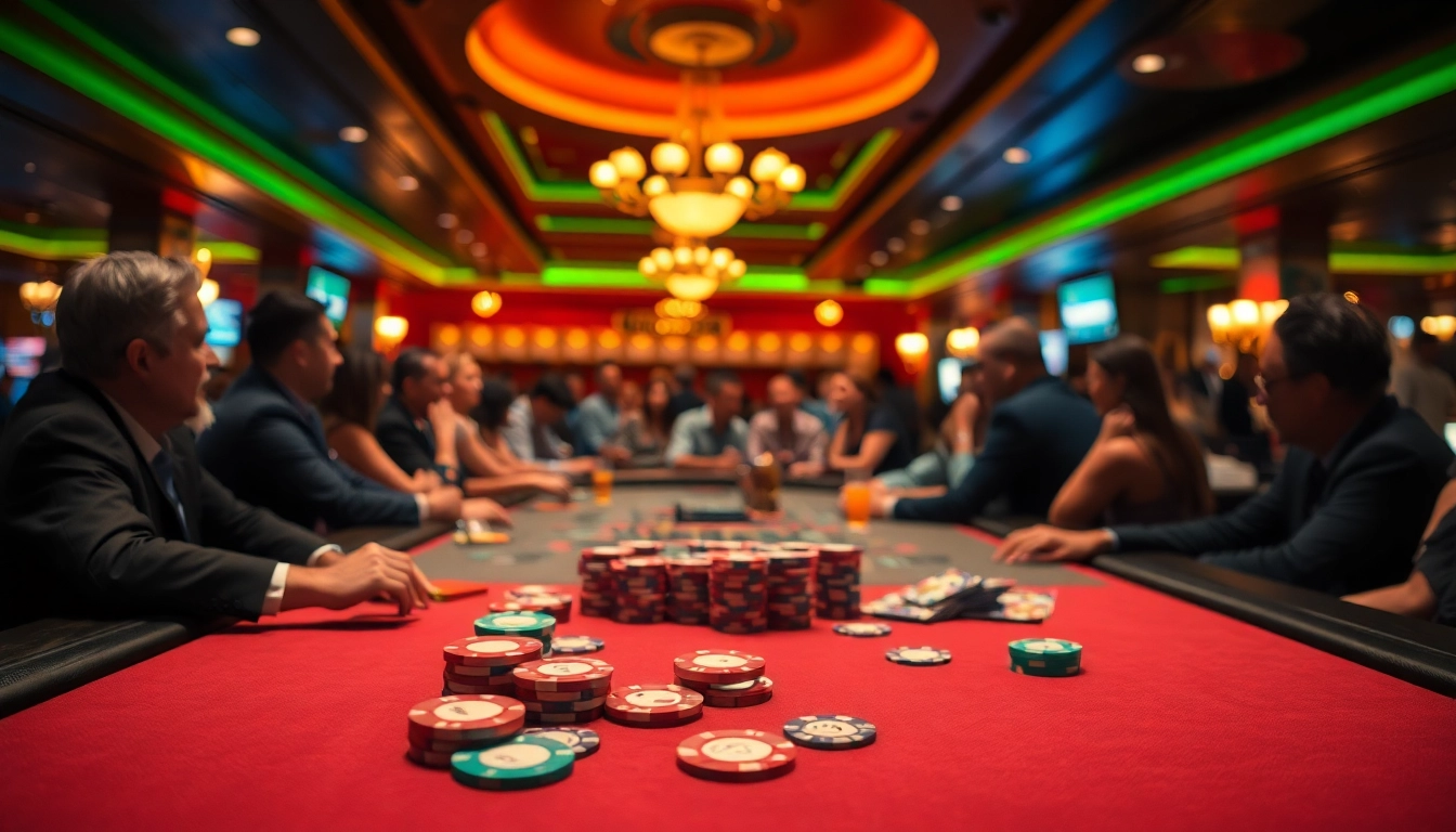 Player enjoying casino thrills at tunai 138 poker table with colorful chips.