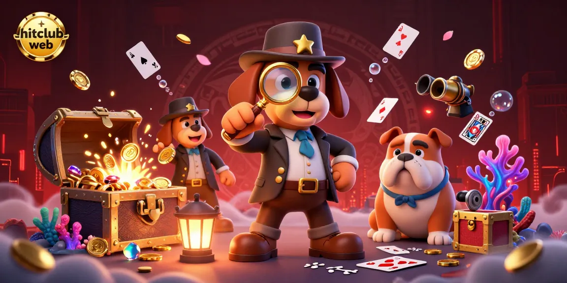 Experience gaming excitement at hitclub web with a detective uncovering treasure clues in style.