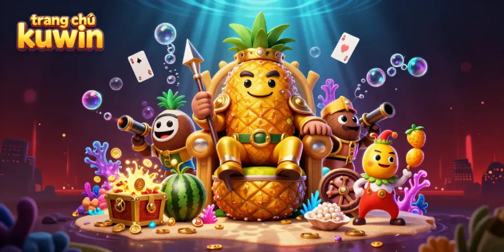 Join the fun at trang chủ kuwin with thrilling casino games and treasures in this vibrant scene.
