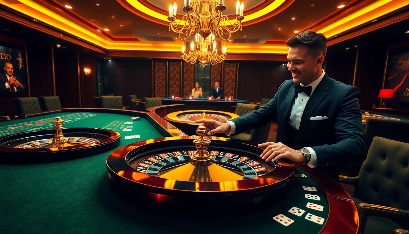 Experience the excitement of rikbet at a luxury casino table gaming scene.