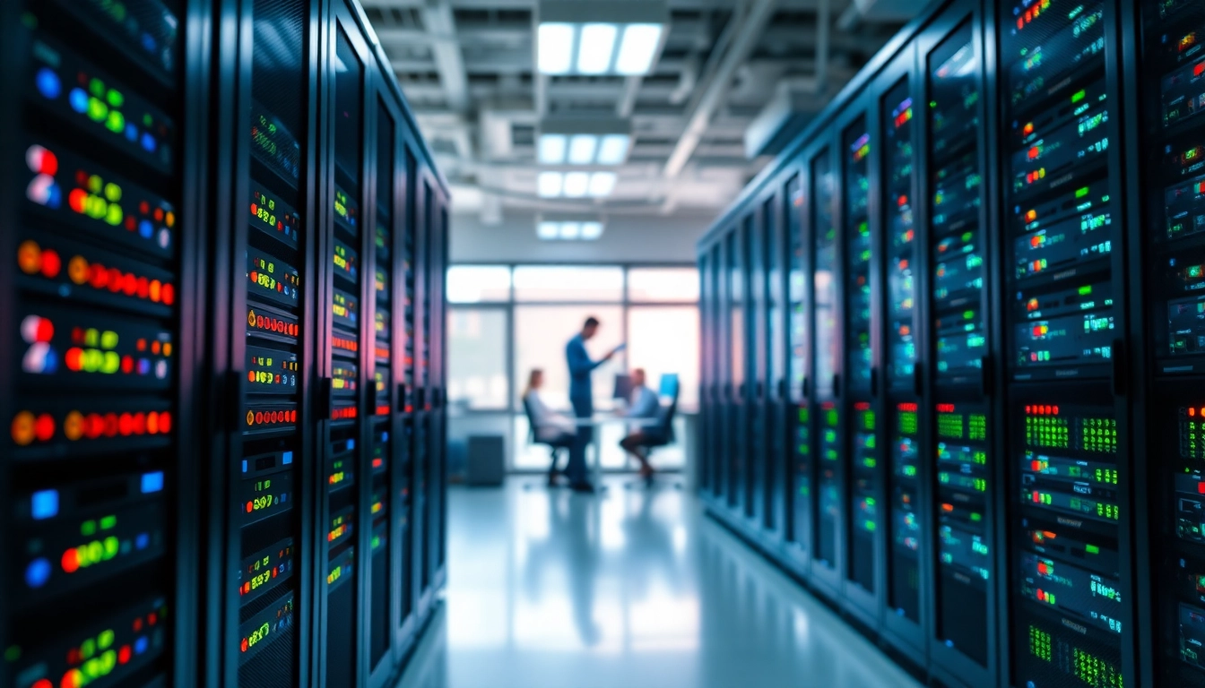 Enhance your business with reliable adult web hosting services showcased in a modern data center.
