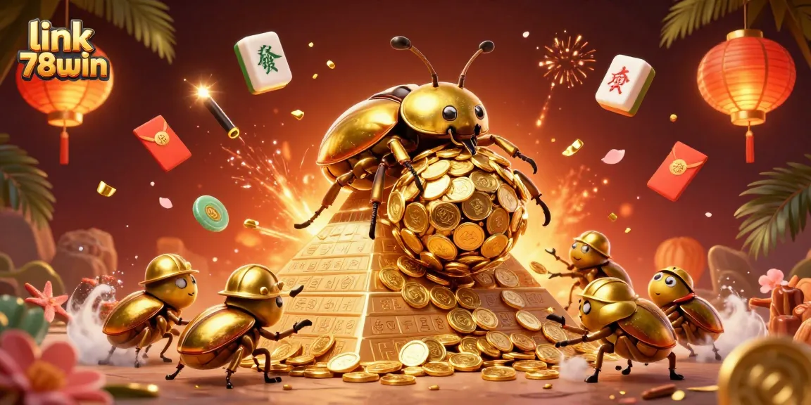 Engage with link 78win to enjoy thrilling casino experiences featuring golden beetles and festive elements.