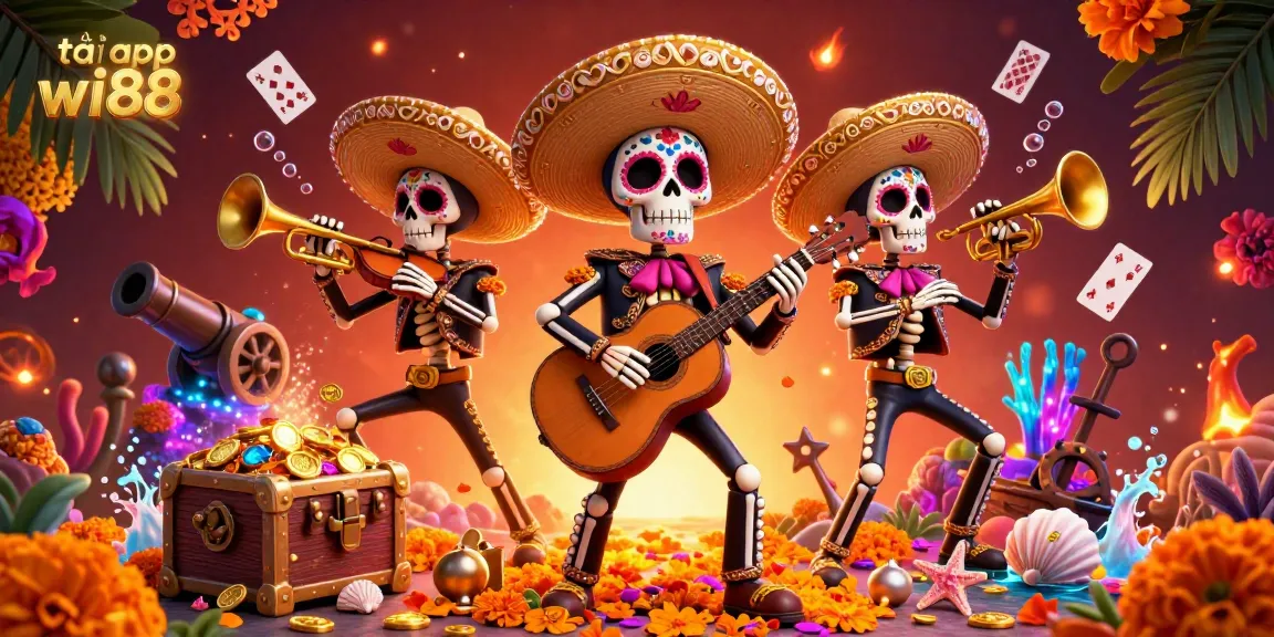 Experience thrilling gameplay as you tải app wi88 with this vibrant 3D mariachi scene filled with excitement.