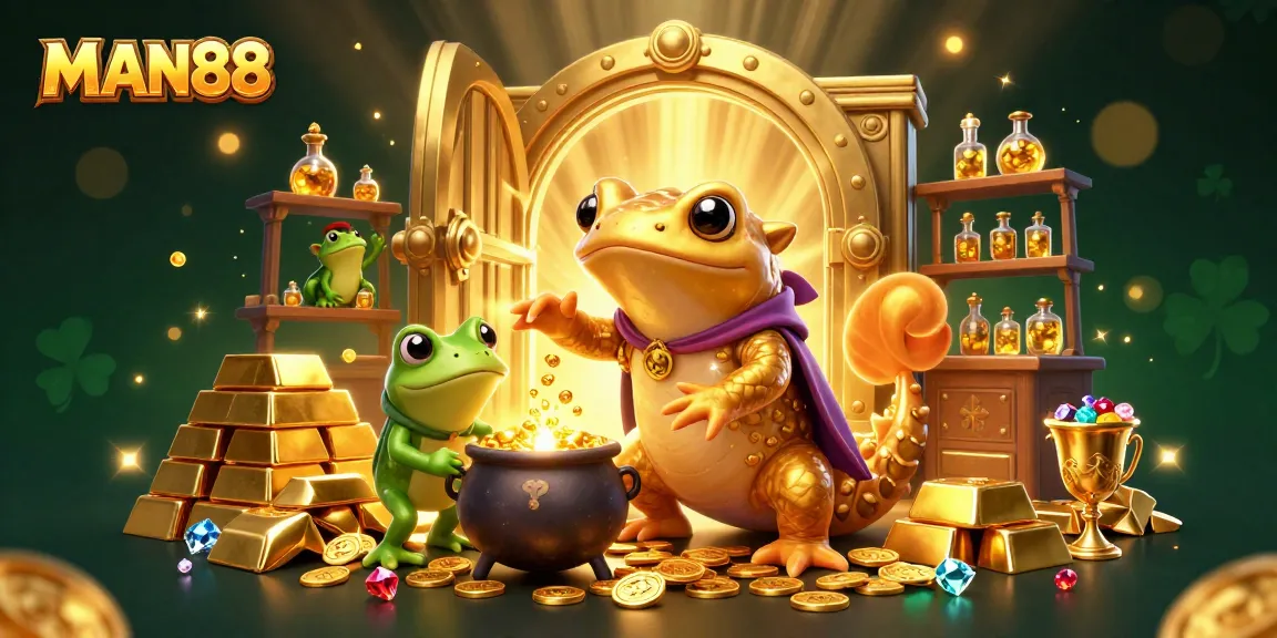 Experience the thrill of MAN88 as the golden salamander alchemist turns base metals into winning coins!