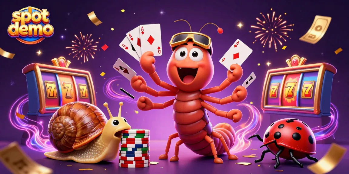 Menggoda para pemain dengan slot demo yang menampilkan dealer kartun beruang kaki seratus dan simbol jackpot yang bersinar.