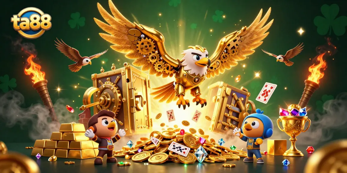 Engage with ta88's dynamic gameplay while immersing in a vibrant casino world filled with treasures.