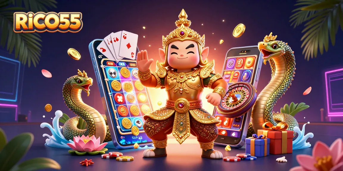 Engage in thrilling gameplay at RICO55 with vibrant slot games and dynamic characters.