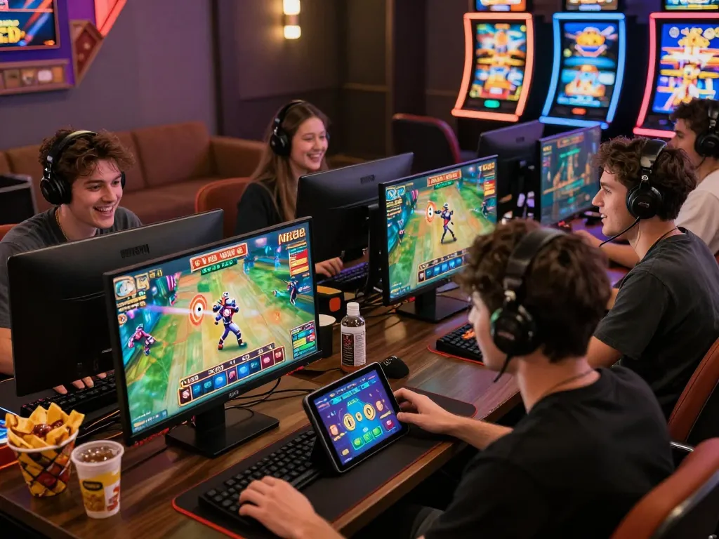 Players enjoying NK88 online gaming with vibrant visuals and excitement.