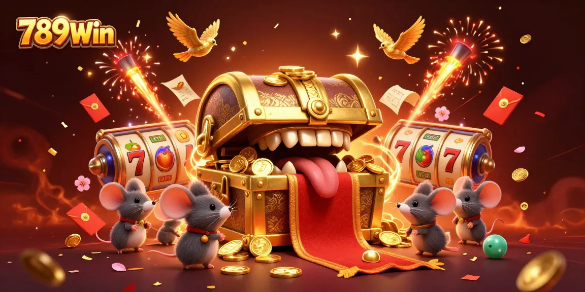Experience thrilling gameplay at 789Win with vibrant slot machines showered with gold coins.