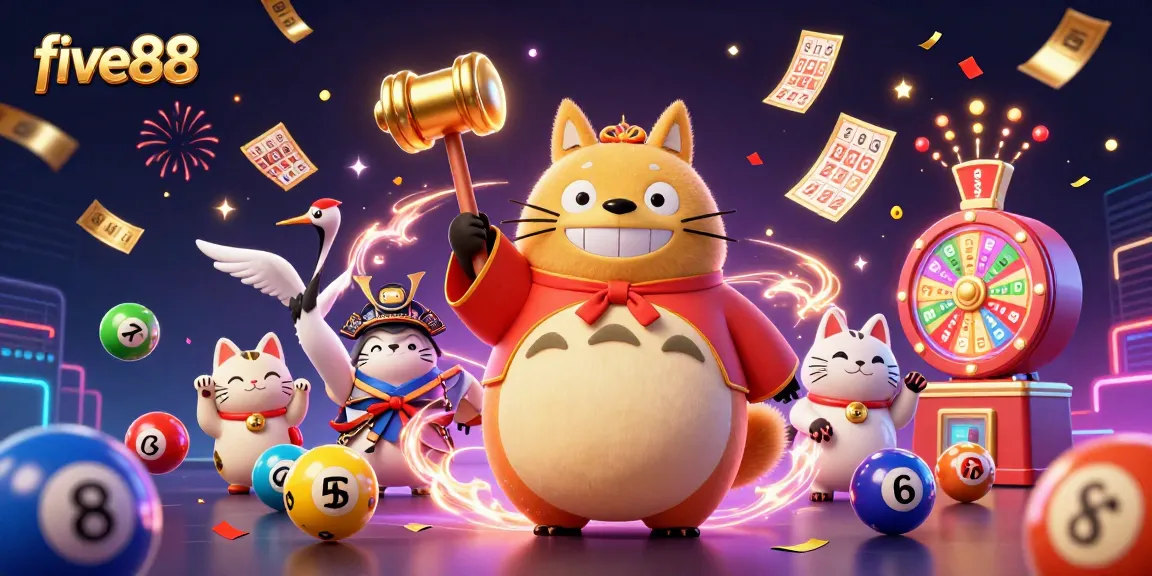 Engage in exciting five88 casino games showcasing vibrant characters and dynamic lottery elements.