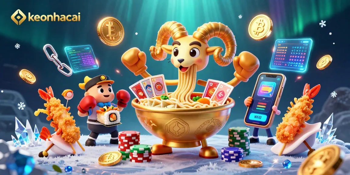 Engage in thrilling rounds of gaming with keonhacai’s vibrant cartoon illustration of a lively casino scene.