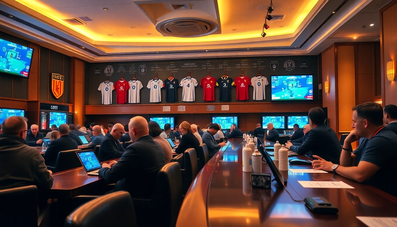 Placing a bet on rugby paris sportif in a lively casino setting with enthusiastic fans.