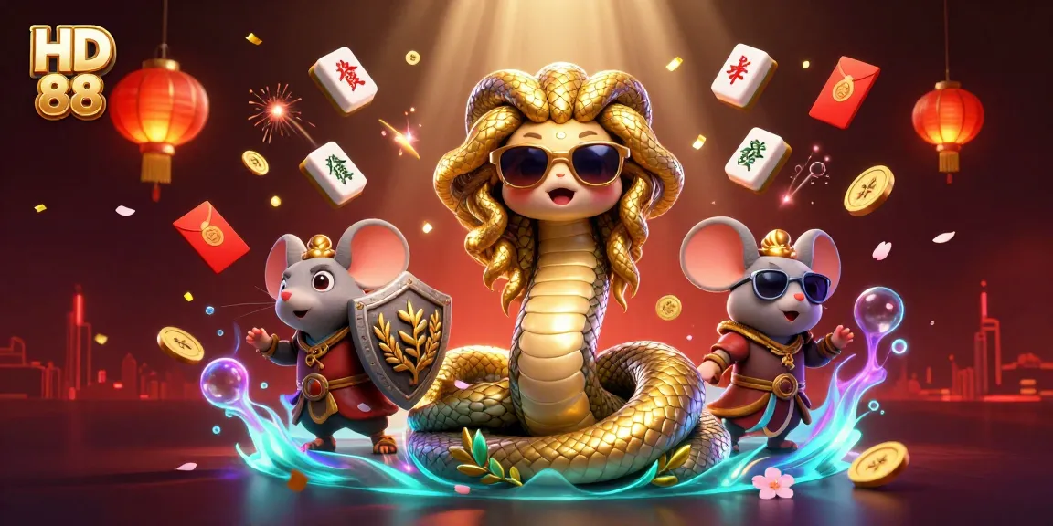 Experience HD 88's dynamic casino illustration featuring games, luck, and vibrant energy in a playful scene.