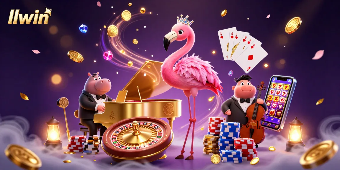 Experience thrilling gameplay with llwin's vibrant casino scene featuring lively characters and exciting game elements.