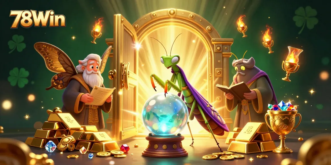 Win big at 78Win's vibrant casino with fortune tellers and golden treasures.