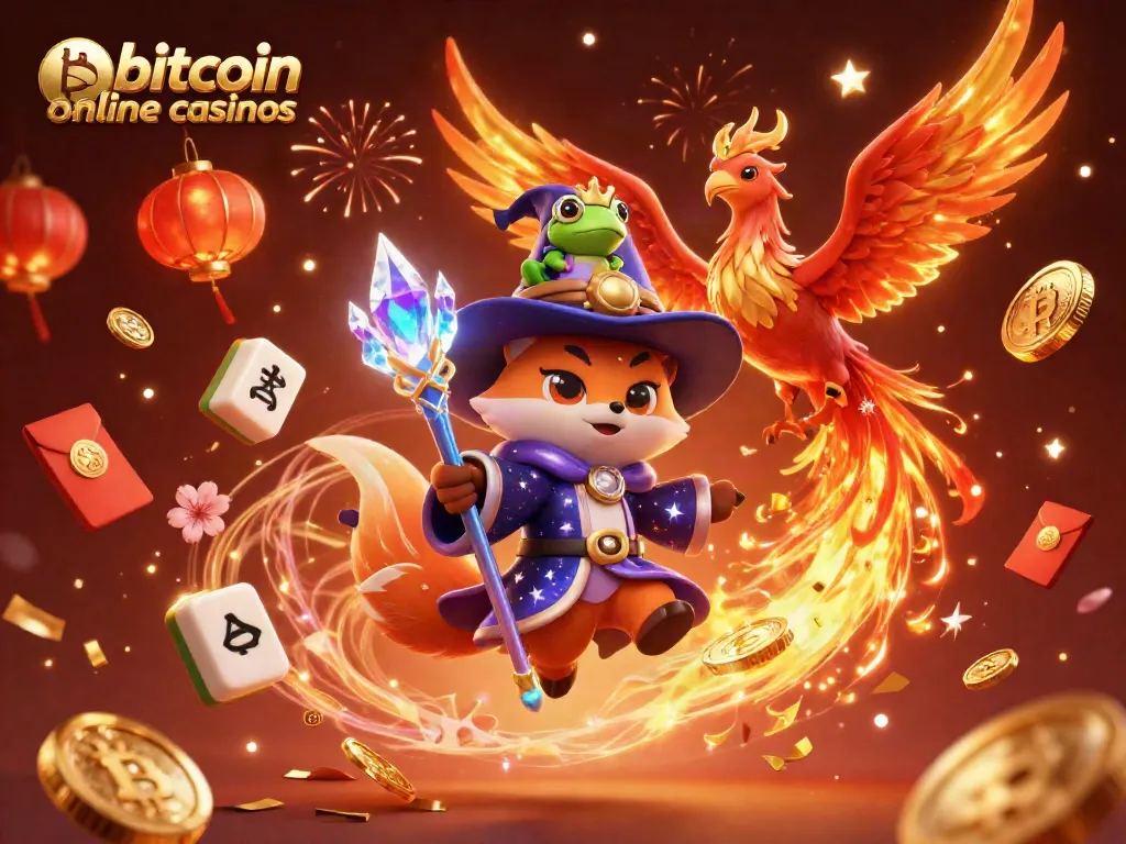 Experience the magic of bitcoin online casinos with enchanting characters and vibrant gaming elements.
