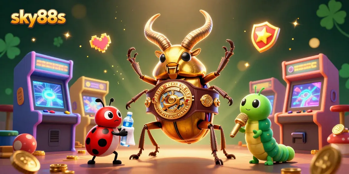 Engage in thrilling gameplay with sky88s at this vibrant 3D casino-themed illustration.