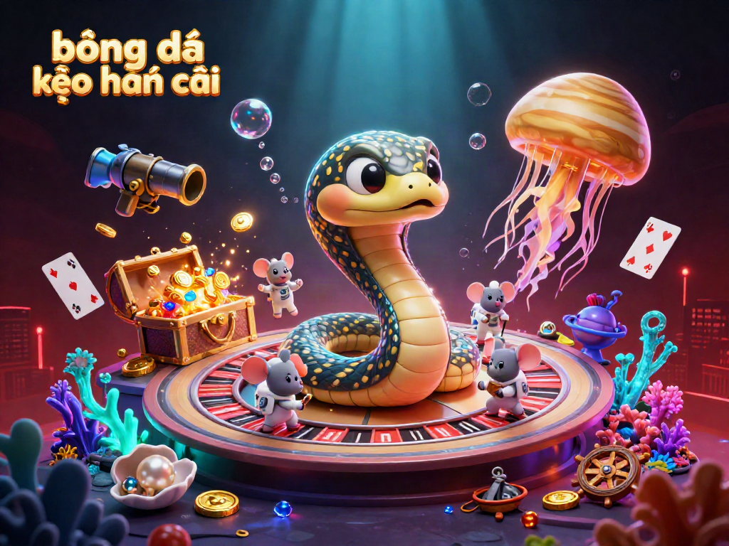 Engage in bóng đá kèo nhà cái action with colorful, animated characters in a vibrant cosmic casino setting.