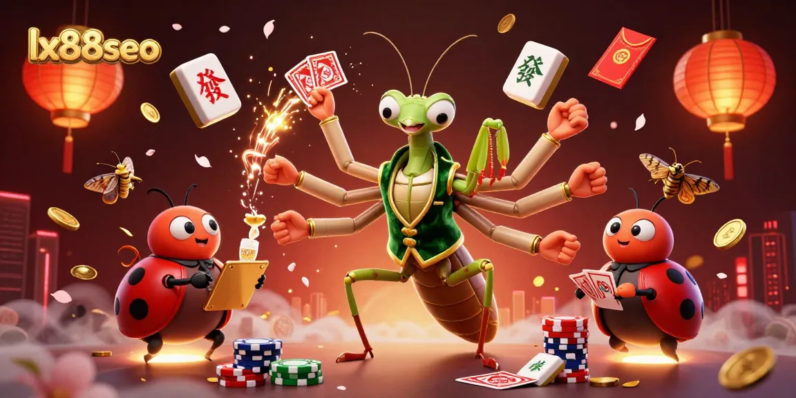 Engage in thrilling gambling action with lx88seo's vibrant casino scene featuring unique characters and games.