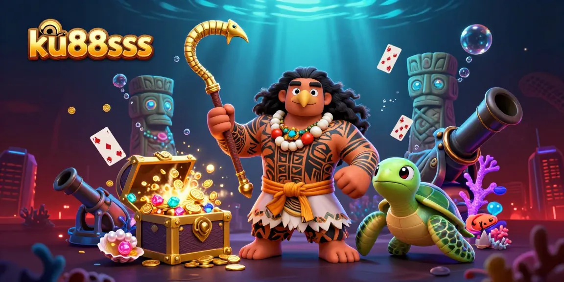 Engage in thrilling games at ku88sss with vibrant Polynesian characters and underwater treasures.