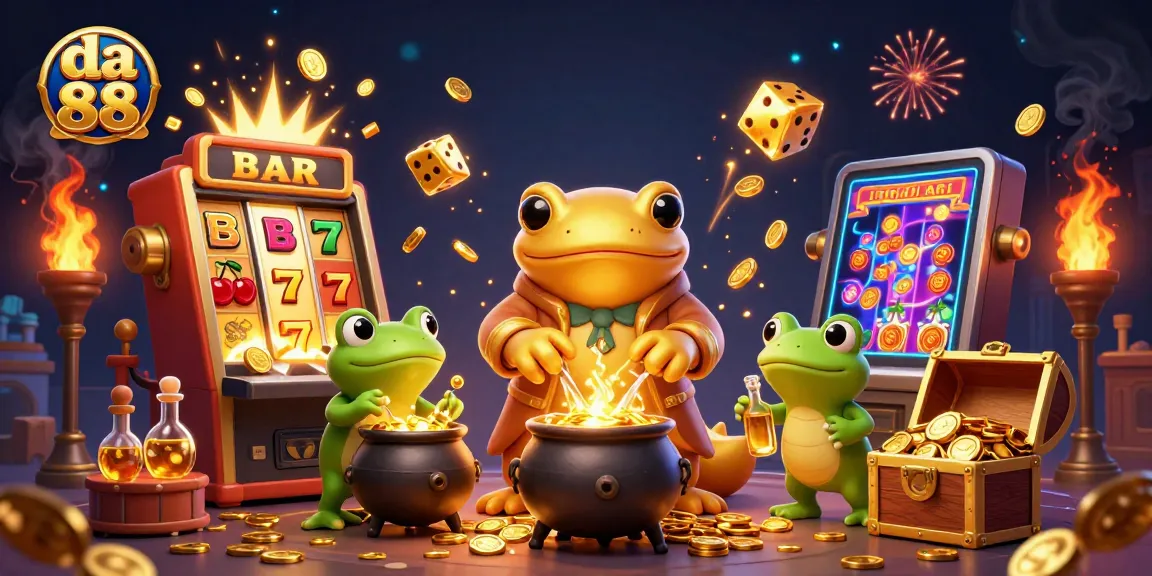 Experience the excitement of da 88 casino games with golden coins and vibrant slot symbols.