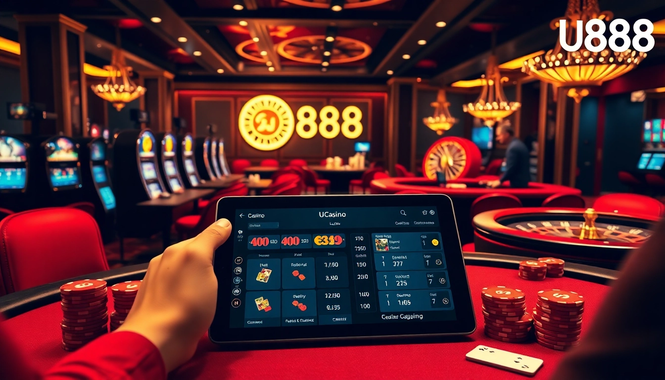 Experience the excitement of U888 with engaging casino games and vibrant visuals.