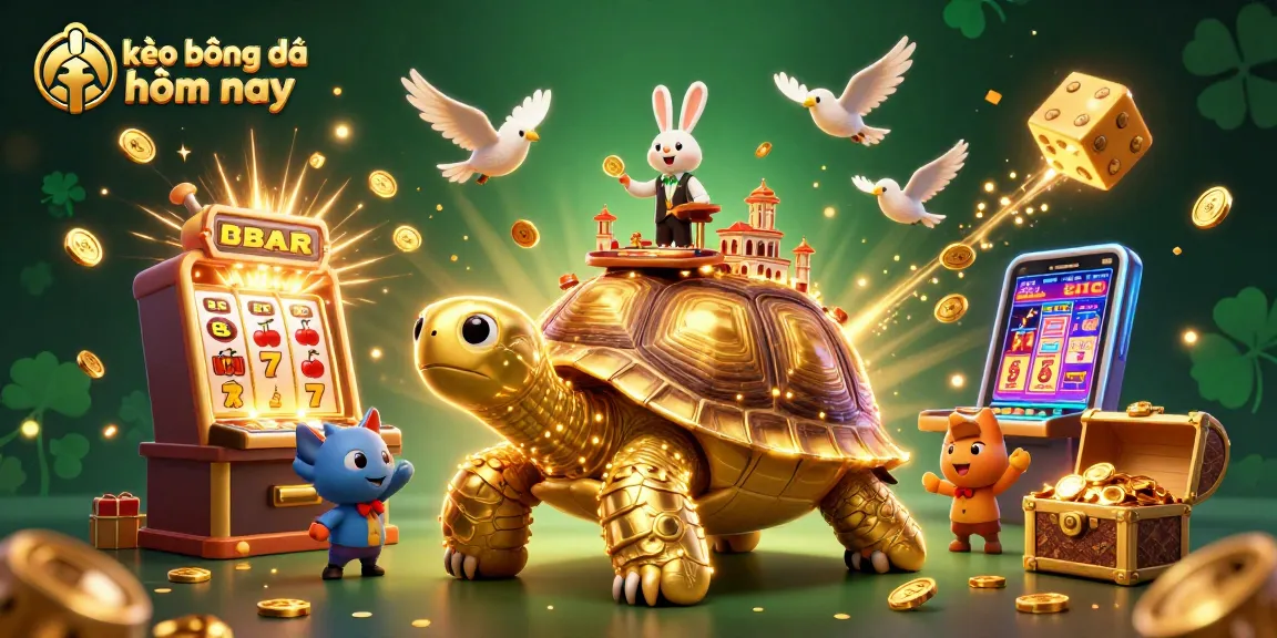 Experience the excitement of kèo bóng đá hôm nay with vibrant 3D casino illustration showcasing dynamic elements and action.