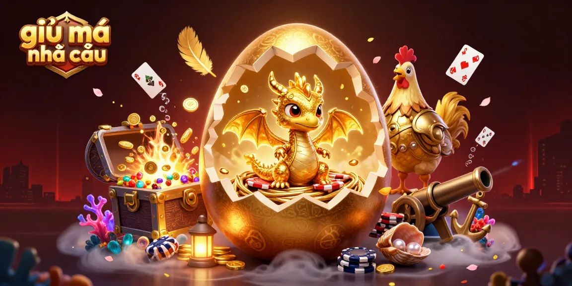 Unveiling the world of giải mã nhà cái with a golden dragon amidst poker chips.