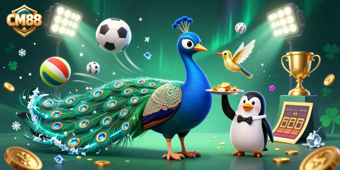 Experience the exhilarating gaming energy at CM88 with vibrant 3D characters and sports elements!