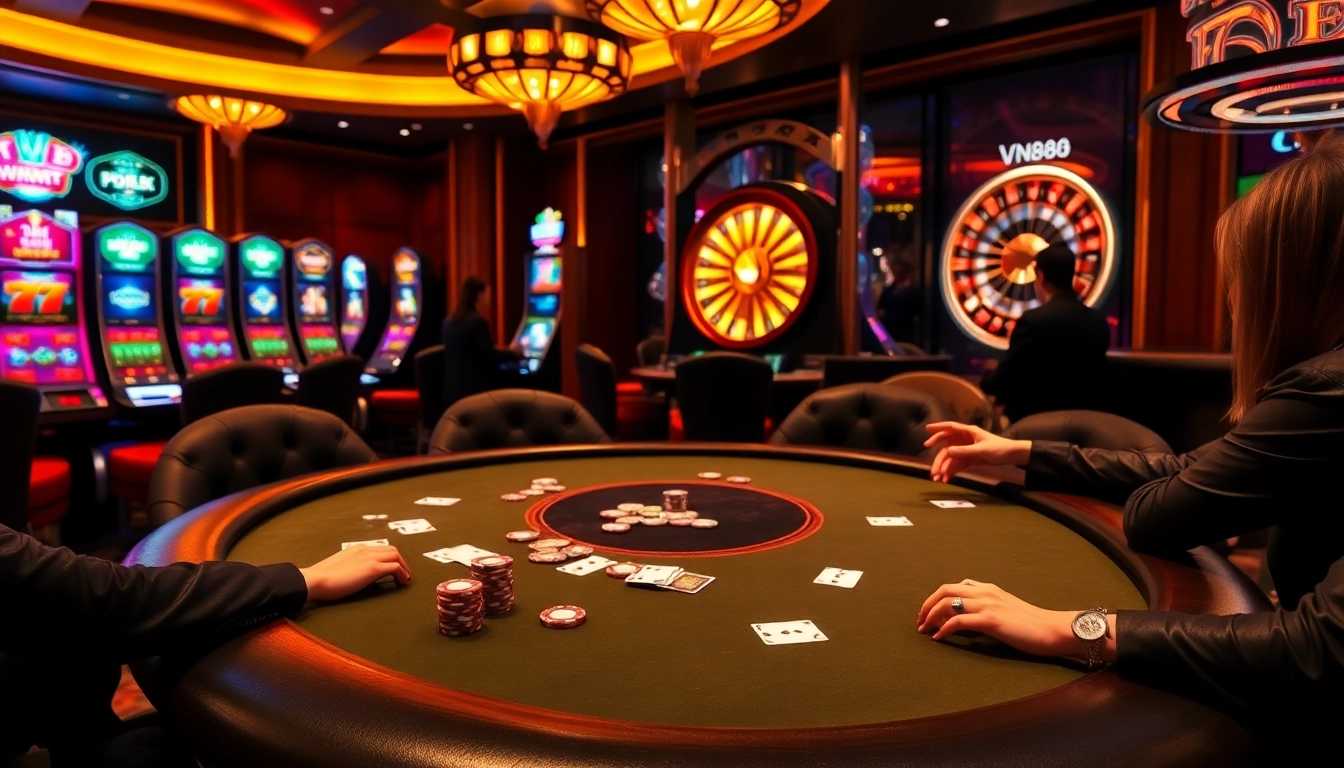 Experience thrilling games at VN88 casino with vibrant poker action and luxurious ambiance.