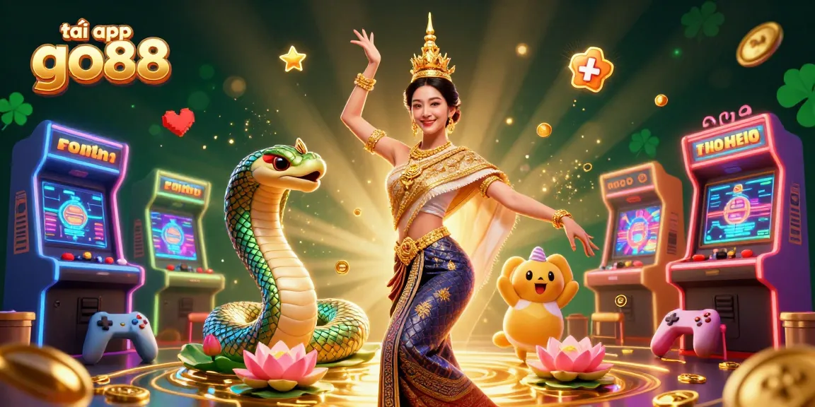 Win big with tải app go88, an exciting mobile gambling experience filled with vibrant characters and casino elements.