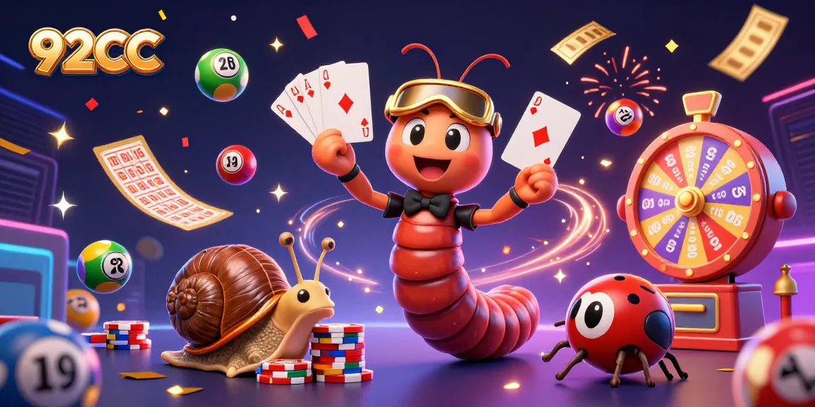 Bet on the thrilling wins at 92CC with our energetic casino scene full of vibrant elements.