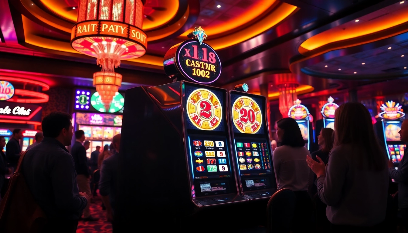 Menangkan jackpot dengan mesin slot di kasino yang penuh warna.
