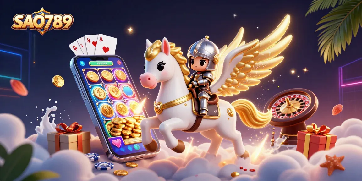 Engage with thrilling gameplay at SAO789, featuring colorful slots, cards, and coins.