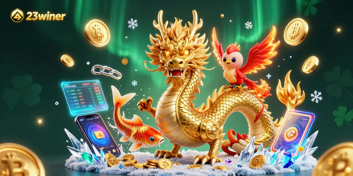 Experience the thrill of 23winer with exhilarating dragon action in this vibrant casino illustration.