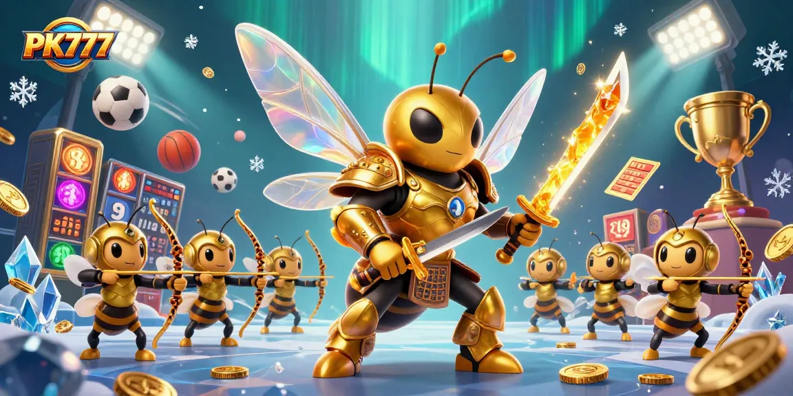 Experience the excitement of PK777 with its vibrant slot games and dynamic sports betting animation.
