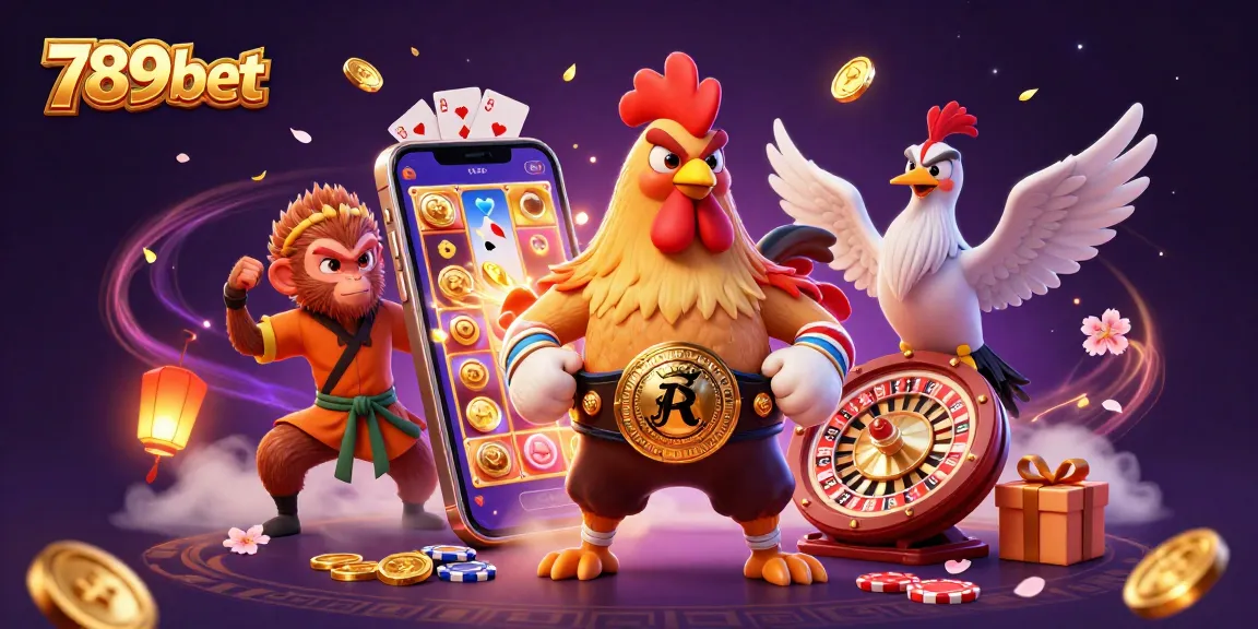 Engage with vibrant 3D illustration highlighting 789bet, showcasing thrilling gambling experiences and dynamic characters.