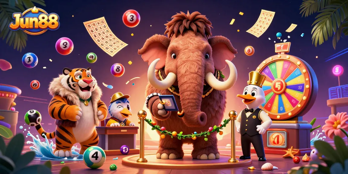 Experience excitement at Jun88 with a vibrant 3D casino scene featuring dynamic gaming elements.