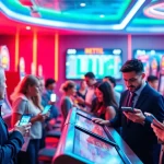 Players enjoying ggwin's online gaming experience in a vibrant virtual casino environment.